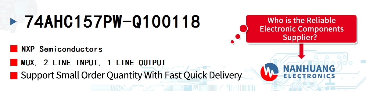 74AHC157PW-Q100118 NXP MUX, 2 LINE INPUT, 1 LINE OUTPUT