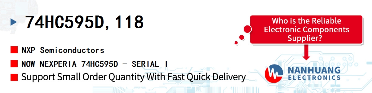 74HC595D,118 NXP NOW NEXPERIA 74HC595D - SERIAL I
