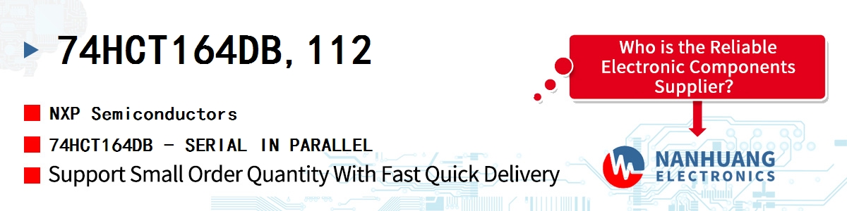 74HCT164DB,112 NXP 74HCT164DB - SERIAL IN PARALLEL
