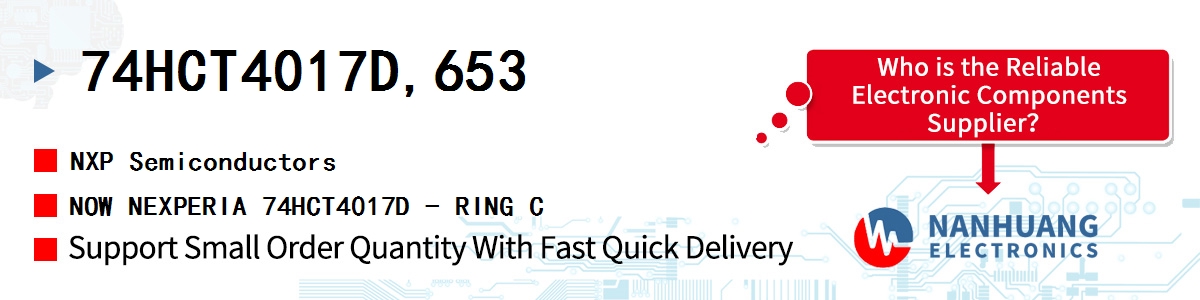 74HCT4017D,653 NXP NOW NEXPERIA 74HCT4017D - RING C
