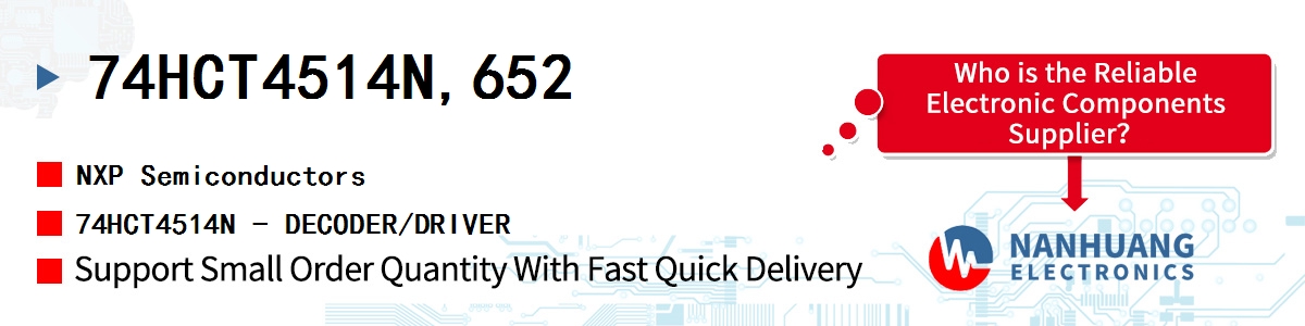 74HCT4514N,652 NXP 74HCT4514N - DECODER/DRIVER