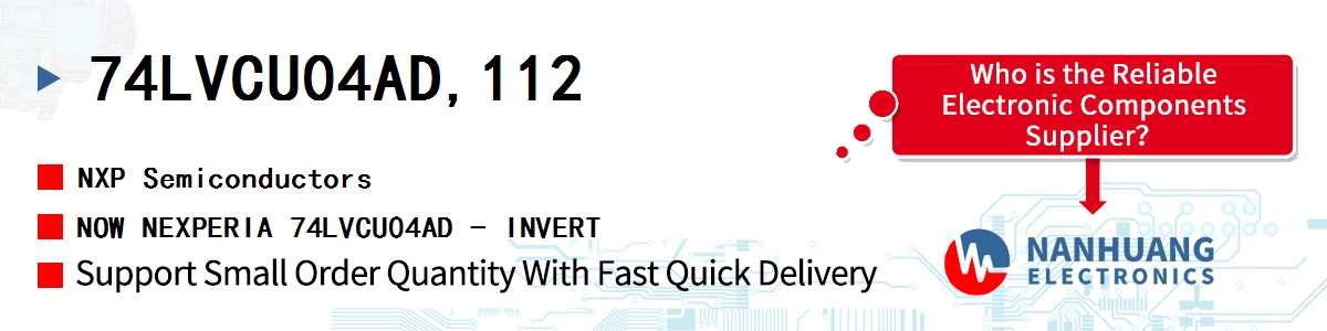 74LVCU04AD,112 NXP NOW NEXPERIA 74LVCU04AD - INVERT