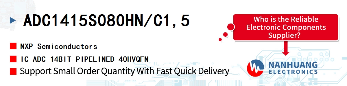 ADC1415S080HN/C1,5 NXP IC ADC 14BIT PIPELINED 40HVQFN