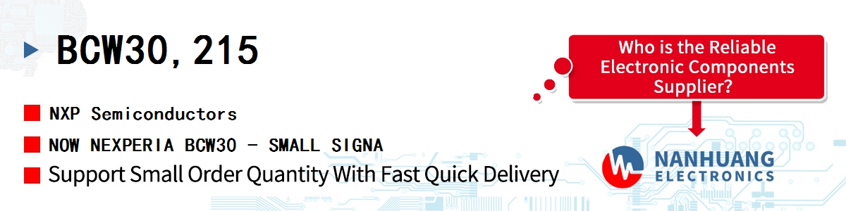 BCW30,215 NXP NOW NEXPERIA BCW30 - SMALL SIGNA