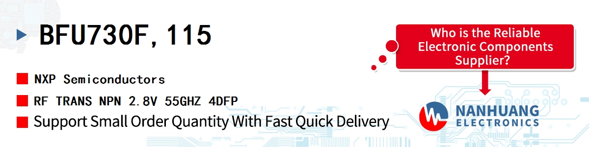 BFU730F,115 NXP RF TRANS NPN 2.8V 55GHZ 4DFP