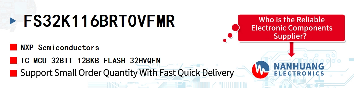 FS32K116BRT0VFMR NXP IC MCU 32BIT 128KB FLASH 32HVQFN