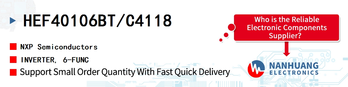 HEF40106BT/C4118 NXP INVERTER, 6-FUNC
