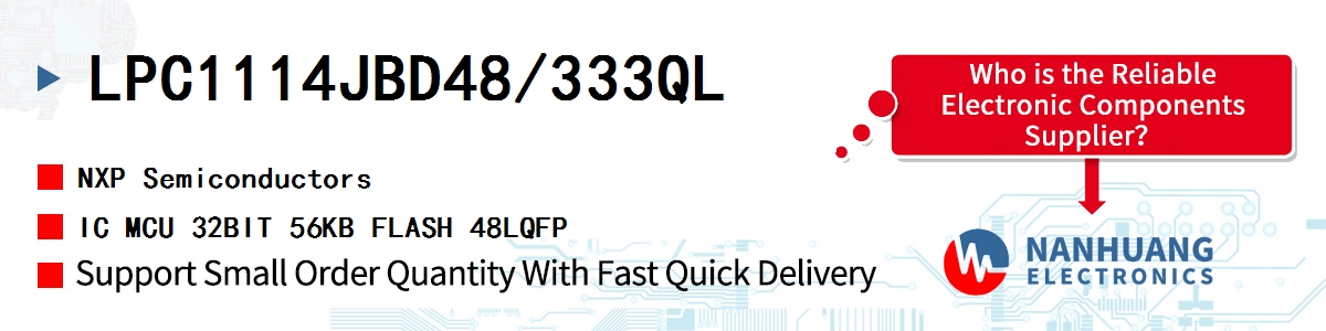 LPC1114JBD48/333QL NXP IC MCU 32BIT 56KB FLASH 48LQFP
