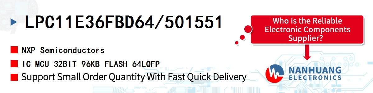 LPC11E36FBD64/501551 NXP IC MCU 32BIT 96KB FLASH 64LQFP