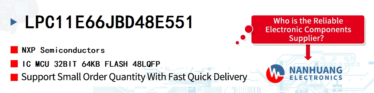 LPC11E66JBD48E551 NXP IC MCU 32BIT 64KB FLASH 48LQFP