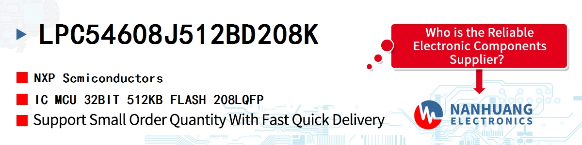 LPC54608J512BD208K NXP IC MCU 32BIT 512KB FLASH 208LQFP