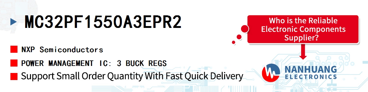 MC32PF1550A3EPR2 NXP POWER MANAGEMENT IC: 3 BUCK REGS