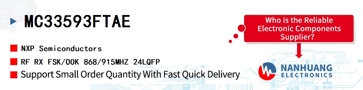 MC33593FTAE NXP RF RX FSK/OOK 868/915MHZ 24LQFP