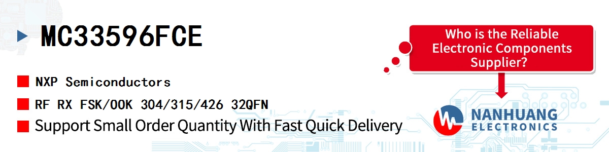 MC33596FCE NXP RF RX FSK/OOK 304/315/426 32QFN