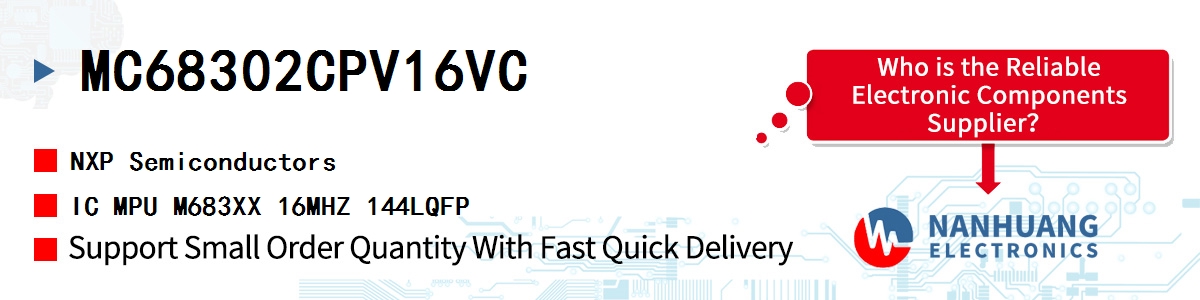 MC68302CPV16VC NXP IC MPU M683XX 16MHZ 144LQFP