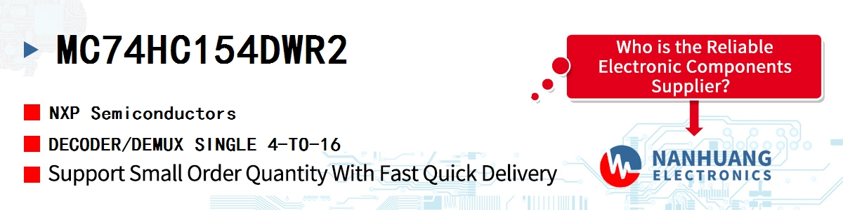 MC74HC154DWR2 NXP DECODER/DEMUX SINGLE 4-TO-16