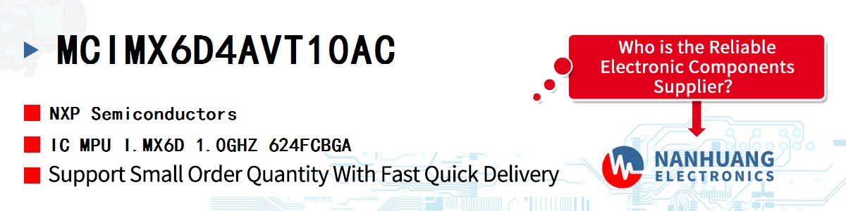 MCIMX6D4AVT10AC NXP IC MPU I.MX6D 1.0GHZ 624FCBGA