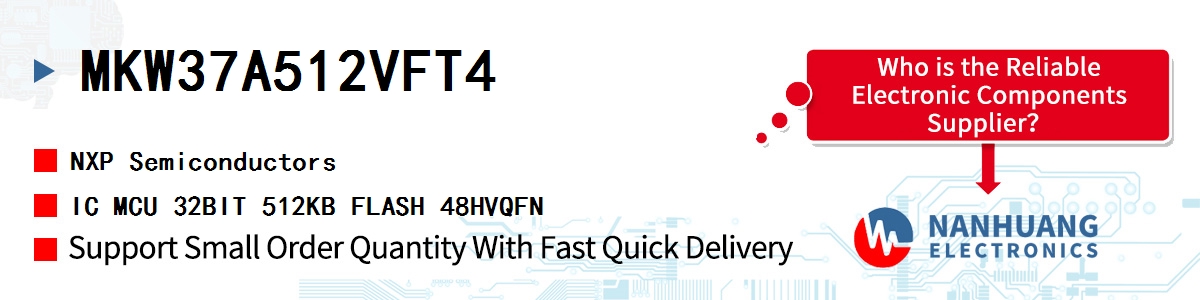MKW37A512VFT4 NXP IC MCU 32BIT 512KB FLASH 48HVQFN