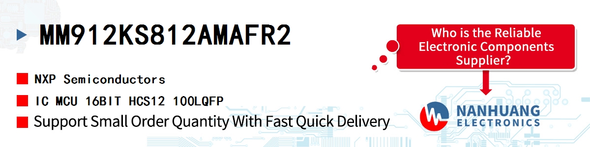 MM912KS812AMAFR2 NXP IC MCU 16BIT HCS12 100LQFP