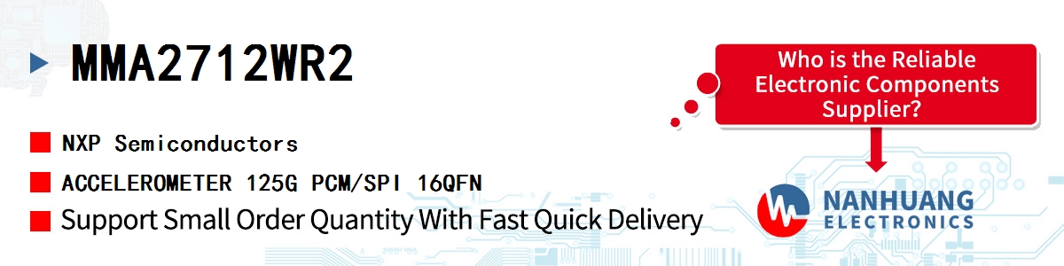 MMA2712WR2 NXP ACCELEROMETER 125G PCM/SPI 16QFN