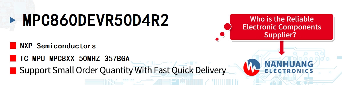 MPC860DEVR50D4R2 NXP IC MPU MPC8XX 50MHZ 357BGA