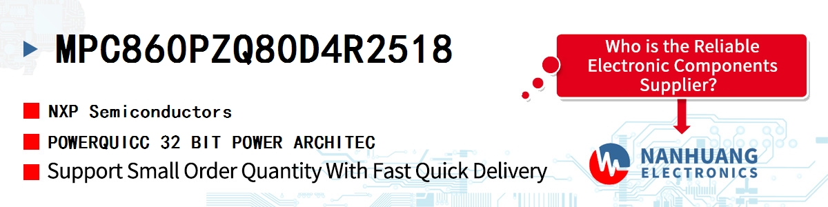 MPC860PZQ80D4R2518 NXP POWERQUICC 32 BIT POWER ARCHITEC