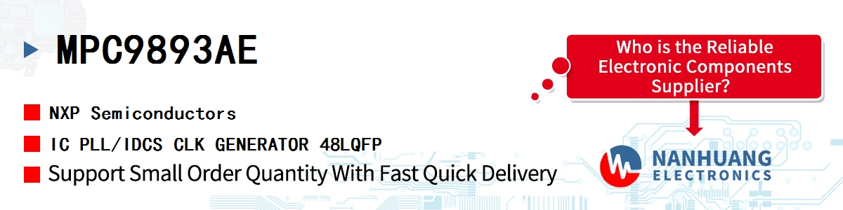 MPC9893AE NXP IC PLL/IDCS CLK GENERATOR 48LQFP