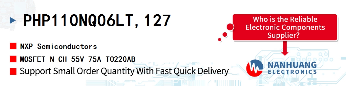 PHP110NQ06LT,127 NXP MOSFET N-CH 55V 75A TO220AB