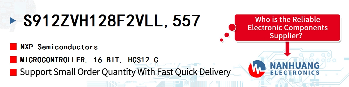 S912ZVH128F2VLL,557 NXP MICROCONTROLLER, 16 BIT, HCS12 C