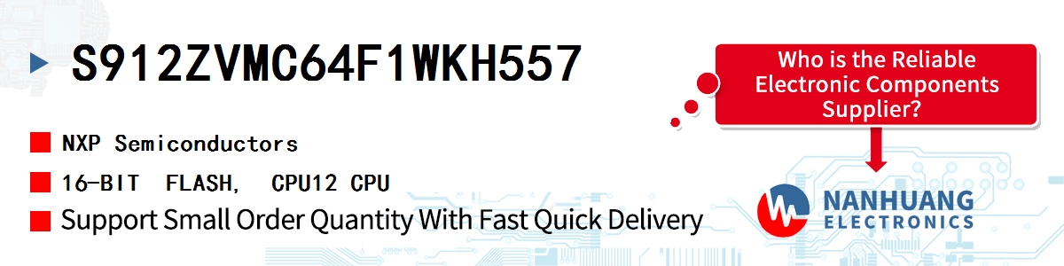 S912ZVMC64F1WKH557 NXP 16-BIT FLASH, CPU12 CPU