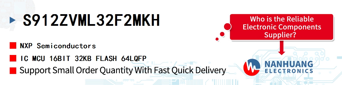 S912ZVML32F2MKH NXP IC MCU 16BIT 32KB FLASH 64LQFP