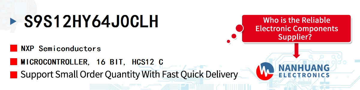 S9S12HY64J0CLH NXP MICROCONTROLLER, 16 BIT, HCS12 C
