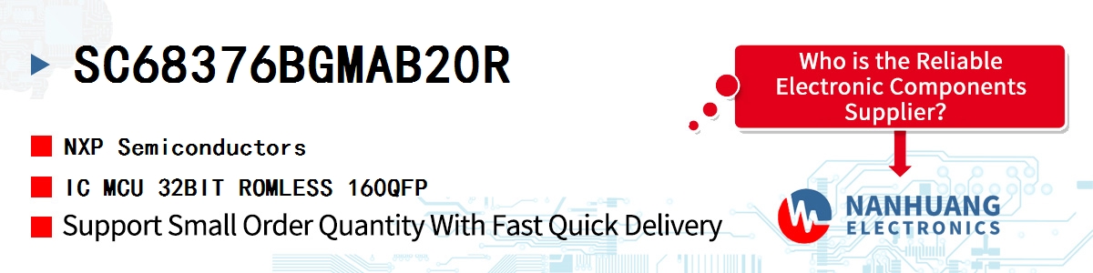 SC68376BGMAB20R NXP IC MCU 32BIT ROMLESS 160QFP