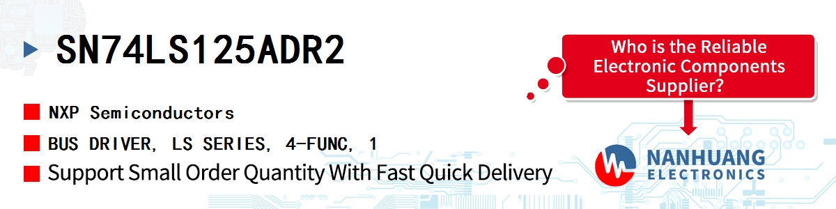 SN74LS125ADR2 NXP BUS DRIVER, LS SERIES, 4-FUNC, 1