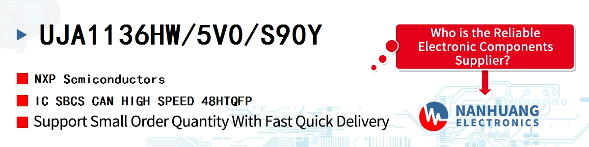 UJA1136HW/5V0/S90Y NXP IC SBCS CAN HIGH SPEED 48HTQFP